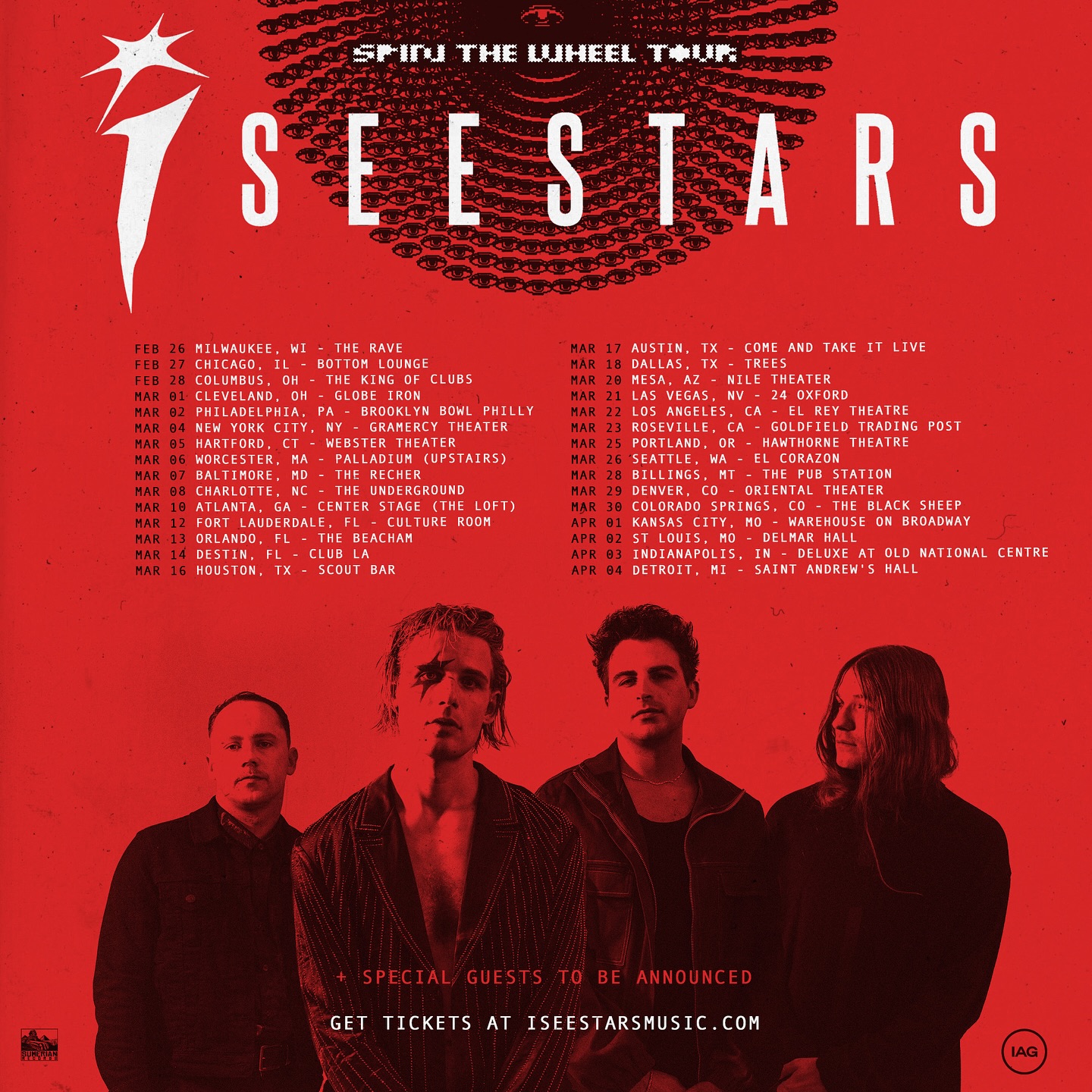 I See Stars Spin The Wheel Tour Poster 2026 123